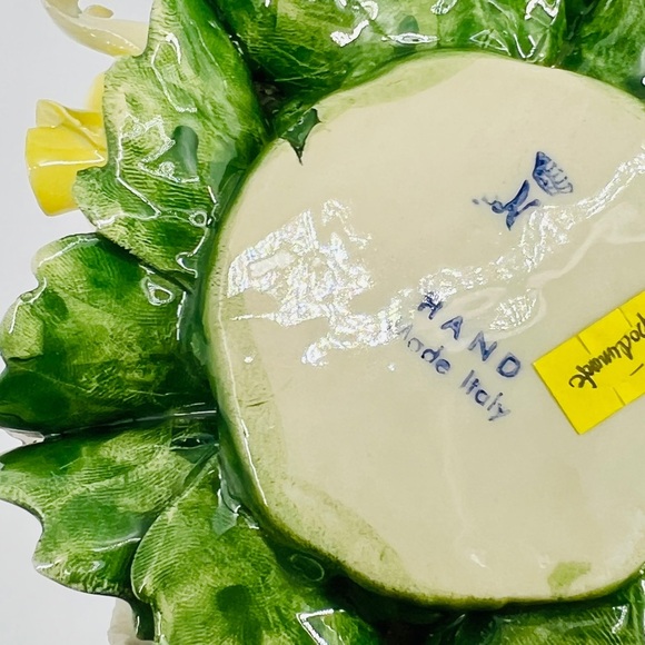 Vintage Capodimonte Handmade Porcelain Flower Candlestick Holder, Italy 1950’s - Picture 15 of 15